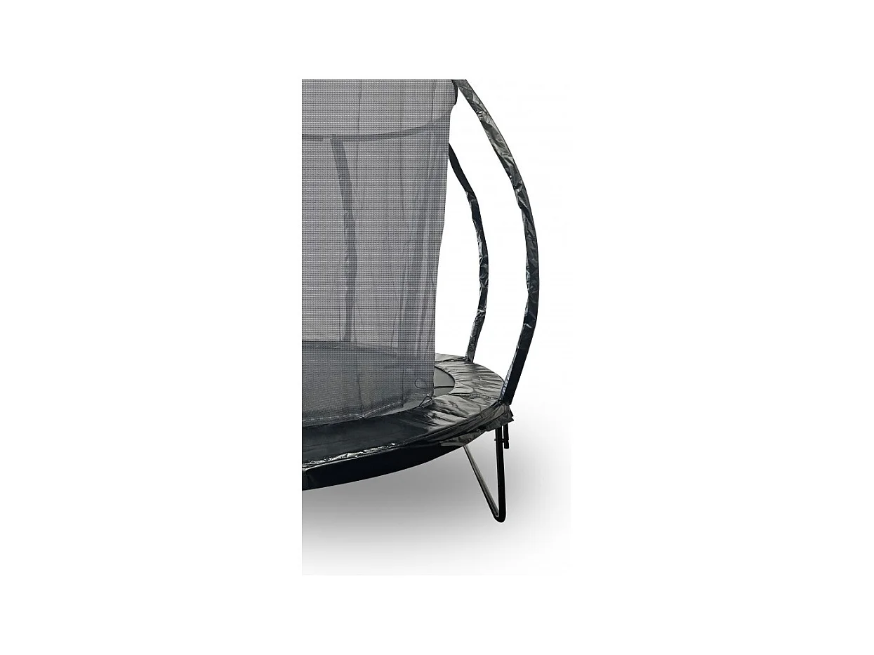 Trampoline 8Ft ø244cm noire avec Echelle, Protection et Filet de sécurité