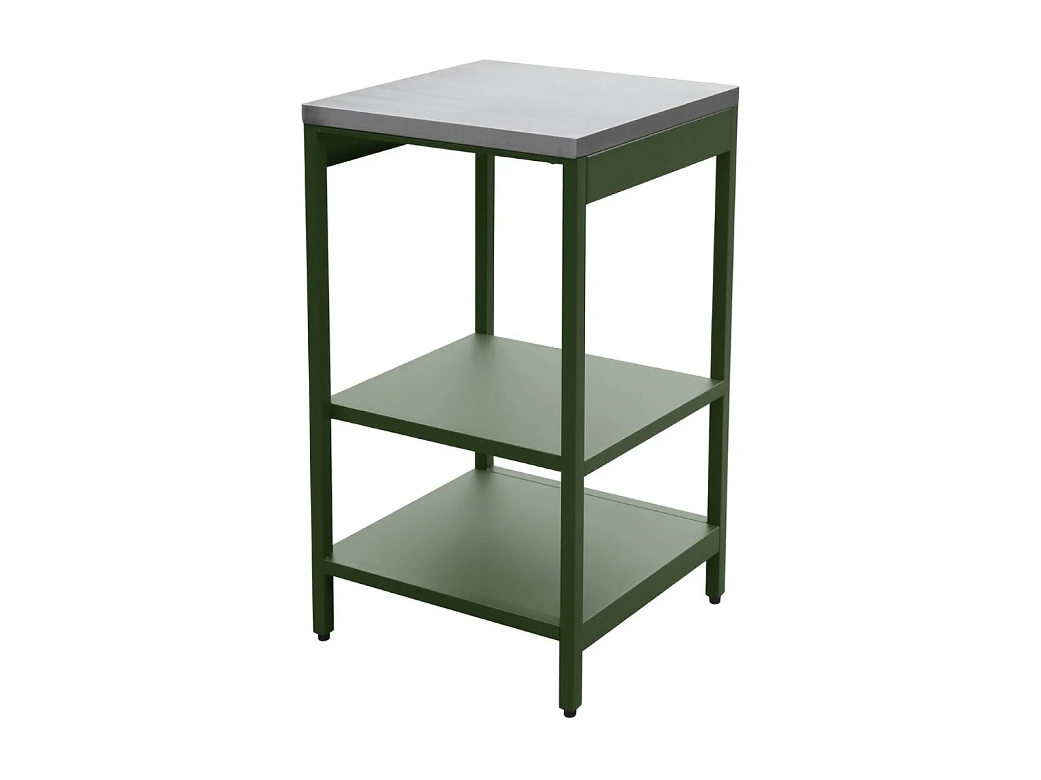 Mobile da esterno, 3 moduli in acciaio inox, verde