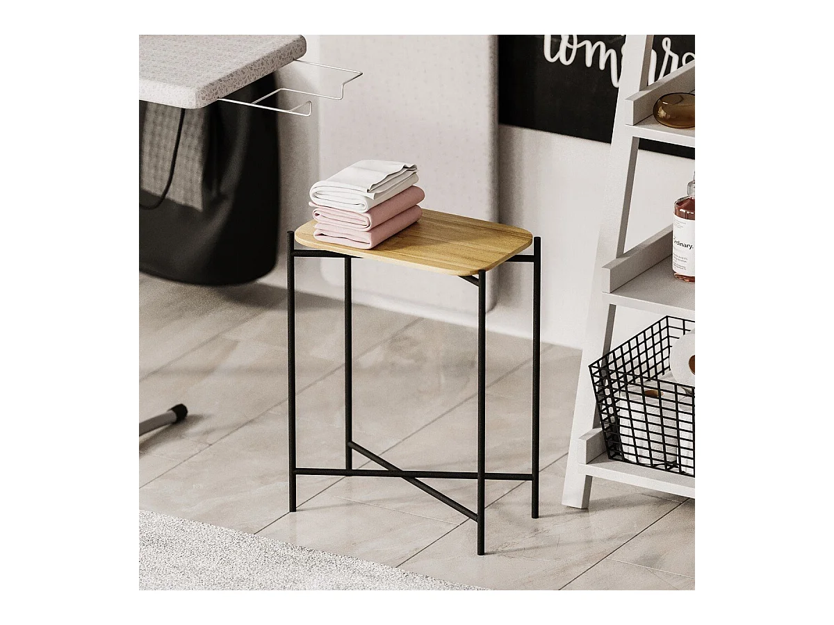 Bout de canapé rectangulaire avec pieds en Métal H56 cm - JAMIE