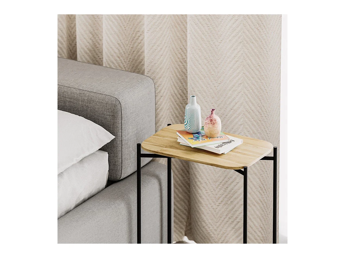 Bout de canapé rectangulaire avec pieds en Métal H56 cm - JAMIE