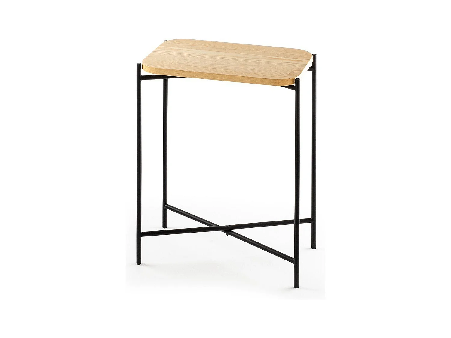 Rechteckiger Beistelltisch mit Metallfüßen H56 cm - JAMIE