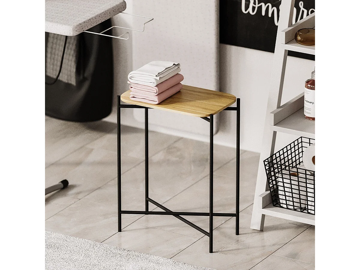 Bout de canapé rectangulaire avec pieds en Métal H56 cm - JAMIE