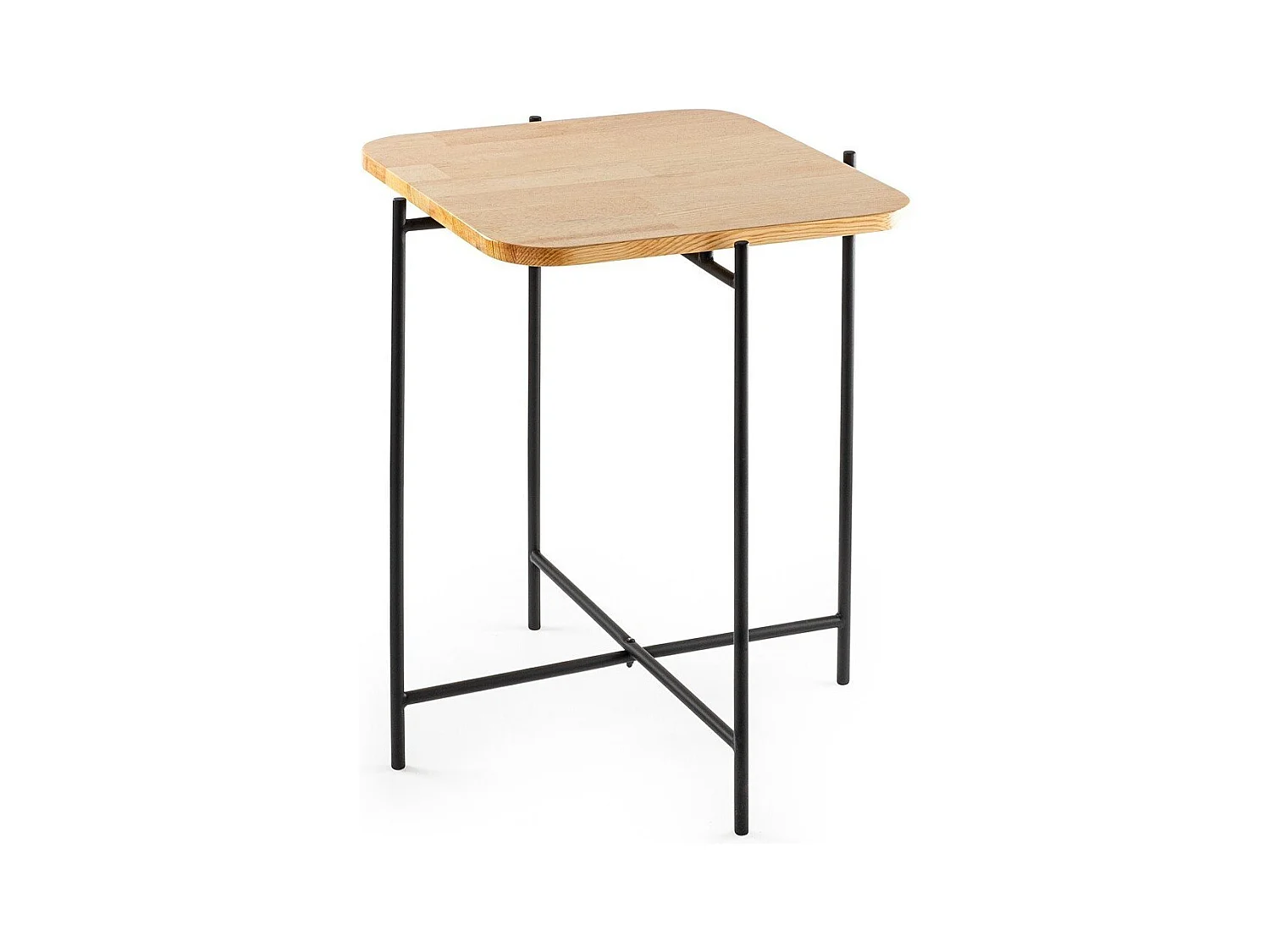 Quadratischer Beistelltisch mit Metallfüßen H56 cm - JAMIE