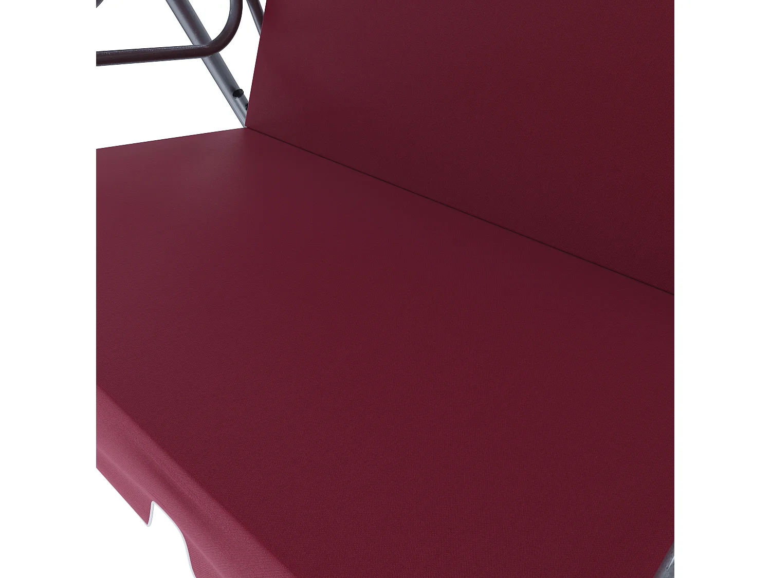 Dondolo 3 Posti Algarve Con Tettuccio Parasole Regolabile Cuscini Imbottiti Struttura Robusta In Acciaio Verniciato Da Giardino Balcone 170 x 110 x 153 cm Bordeaux