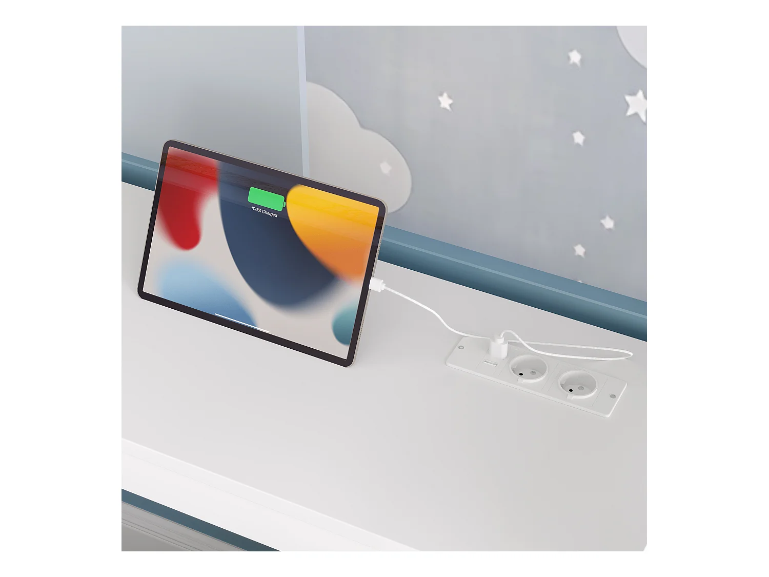 Hochbett für Kinder 140x200 cm - mit Schreibtisch und Regal - 2 Schubladen - Aufbewahrungstreppen - weiß (ohne Matratze)