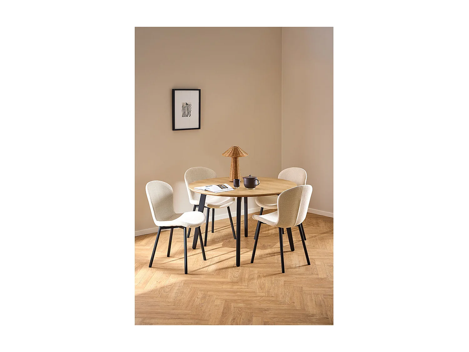 Sedia da pranzo Esra beige.