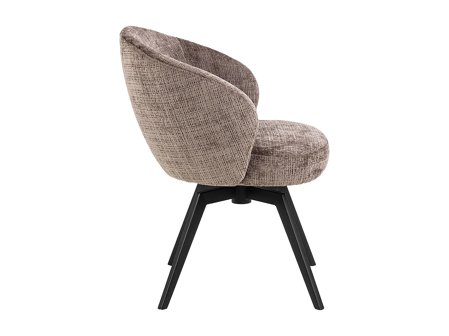 Darlene Esszimmerstuhl Mit Armlehnen Chenille braun.