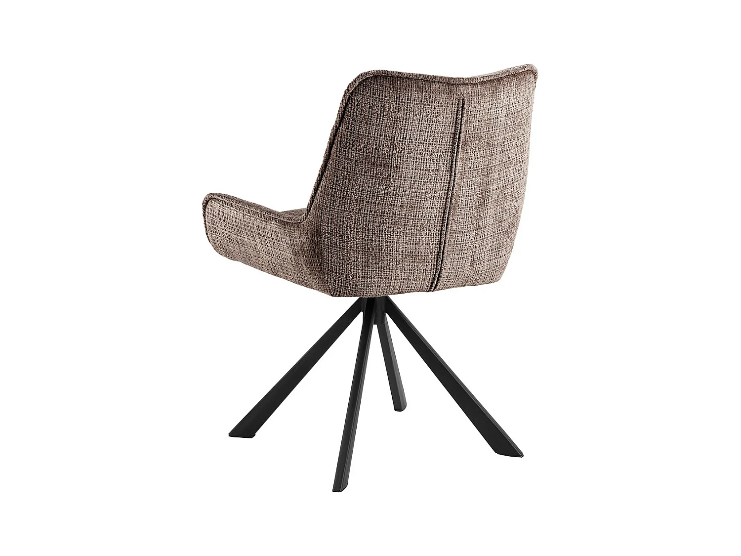 Eddie chaise de salle à manger chenille marron.