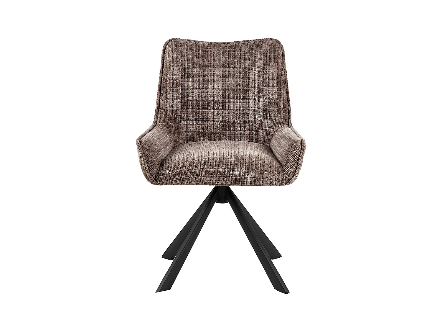 Eddie chaise de salle à manger chenille marron.