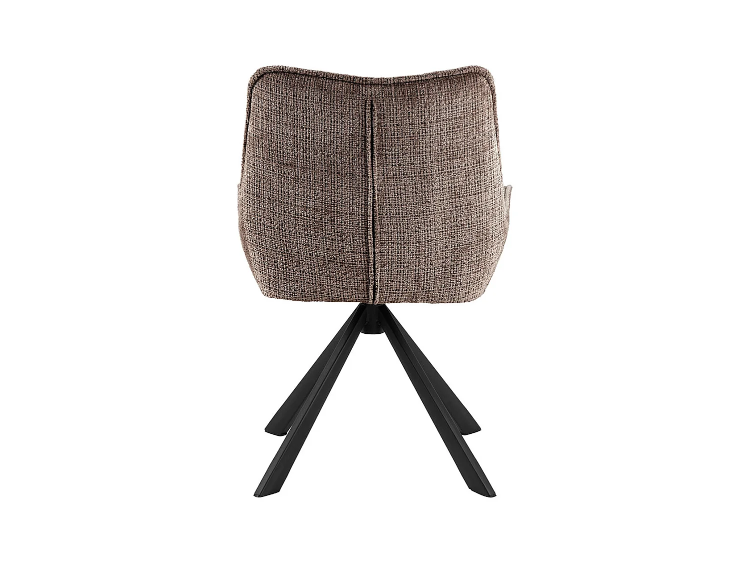 Eddie chaise de salle à manger chenille marron.