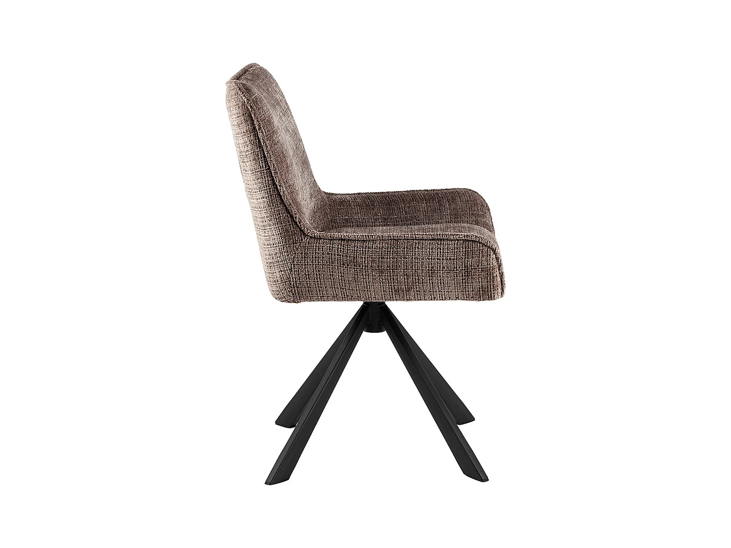 Eddie chaise de salle à manger chenille marron.