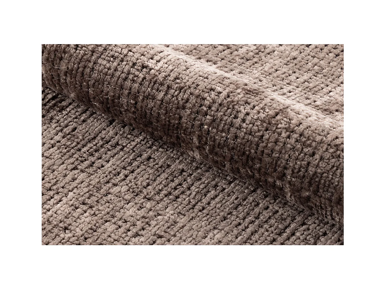 Eddie chaise de salle à manger chenille marron.