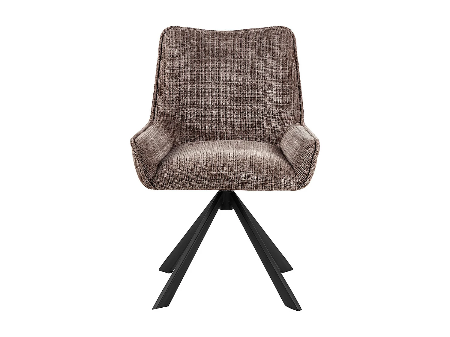 Silla de comedor Eddie chenilla marrón.