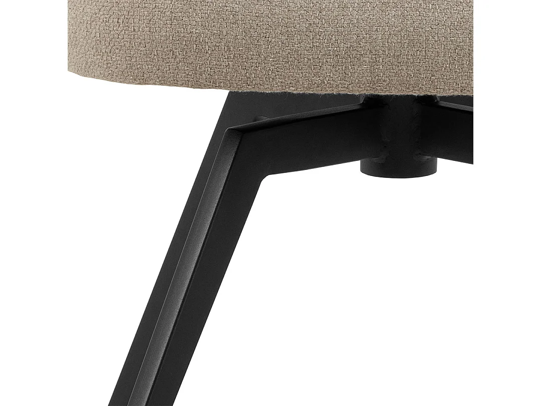 Darlene chaise de salle à manger avec accoudoirs tissu beige.