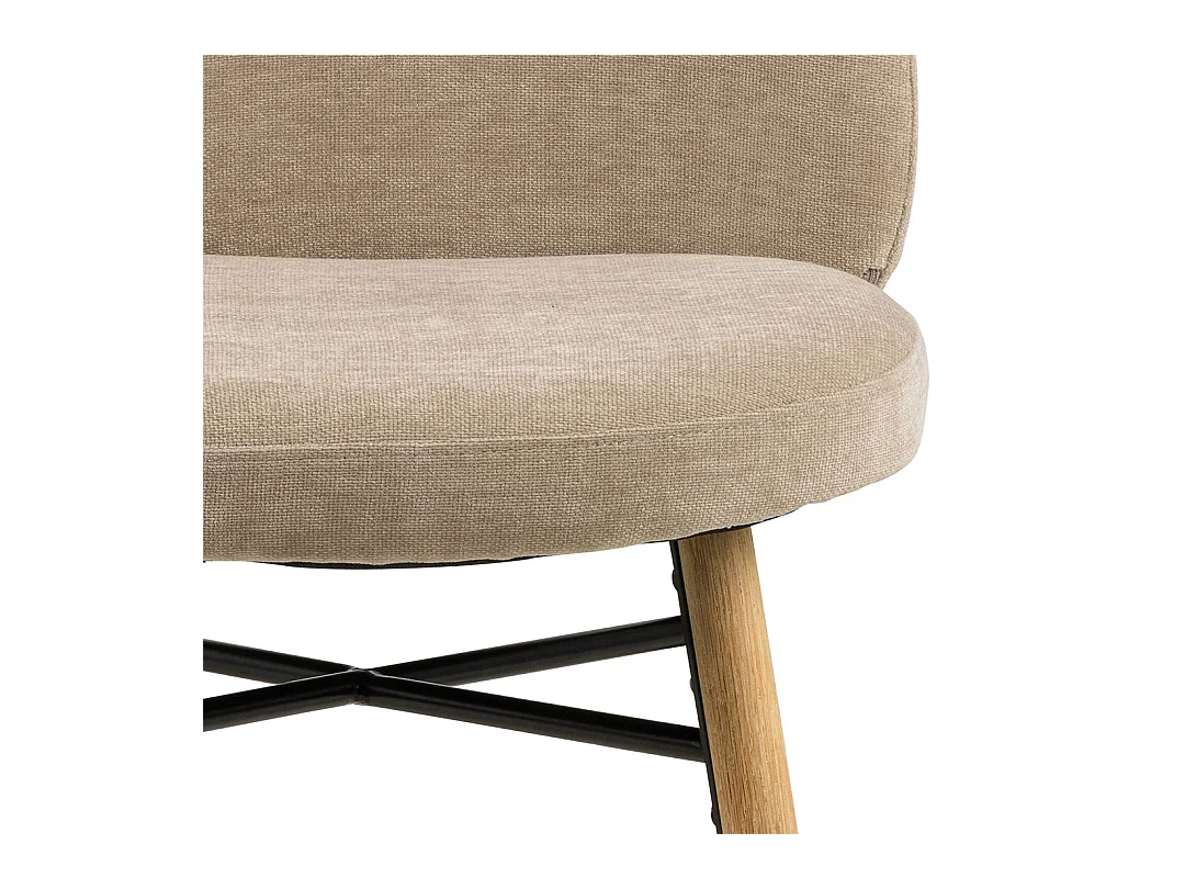 Stine eetkamerstoel chenille beige.