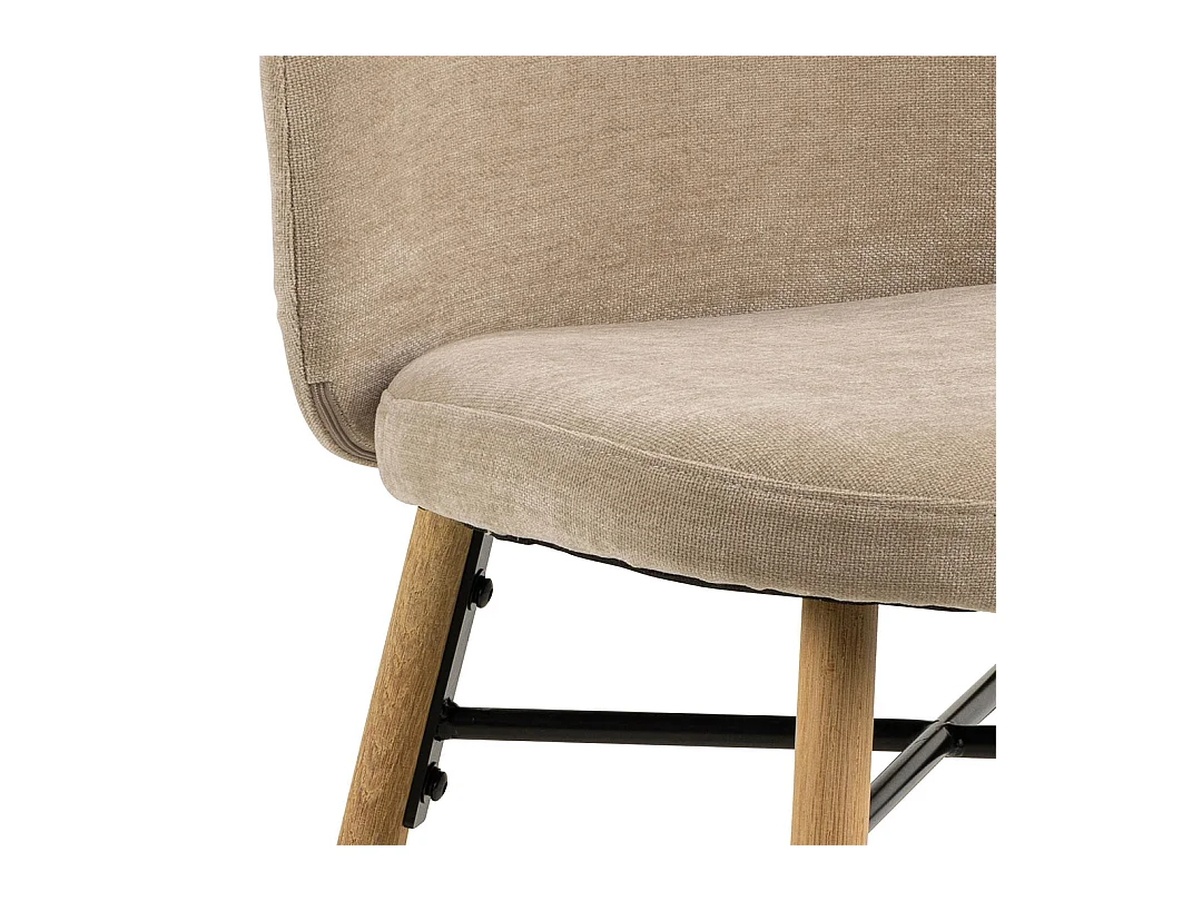 Stine eetkamerstoel chenille beige.