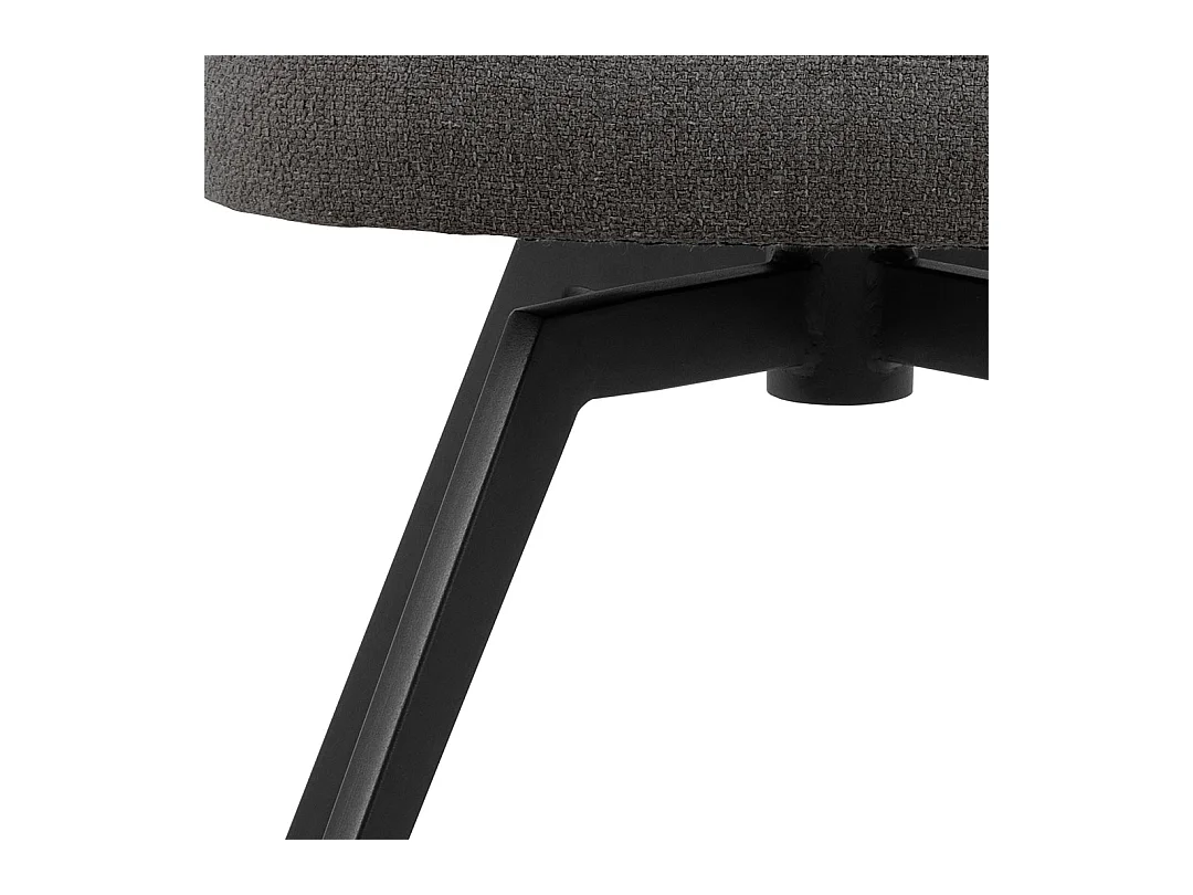 Catalina eetkamerstoel met armleuning stof grijs.