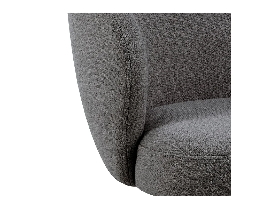 Catalina eetkamerstoel met armleuning stof grijs.