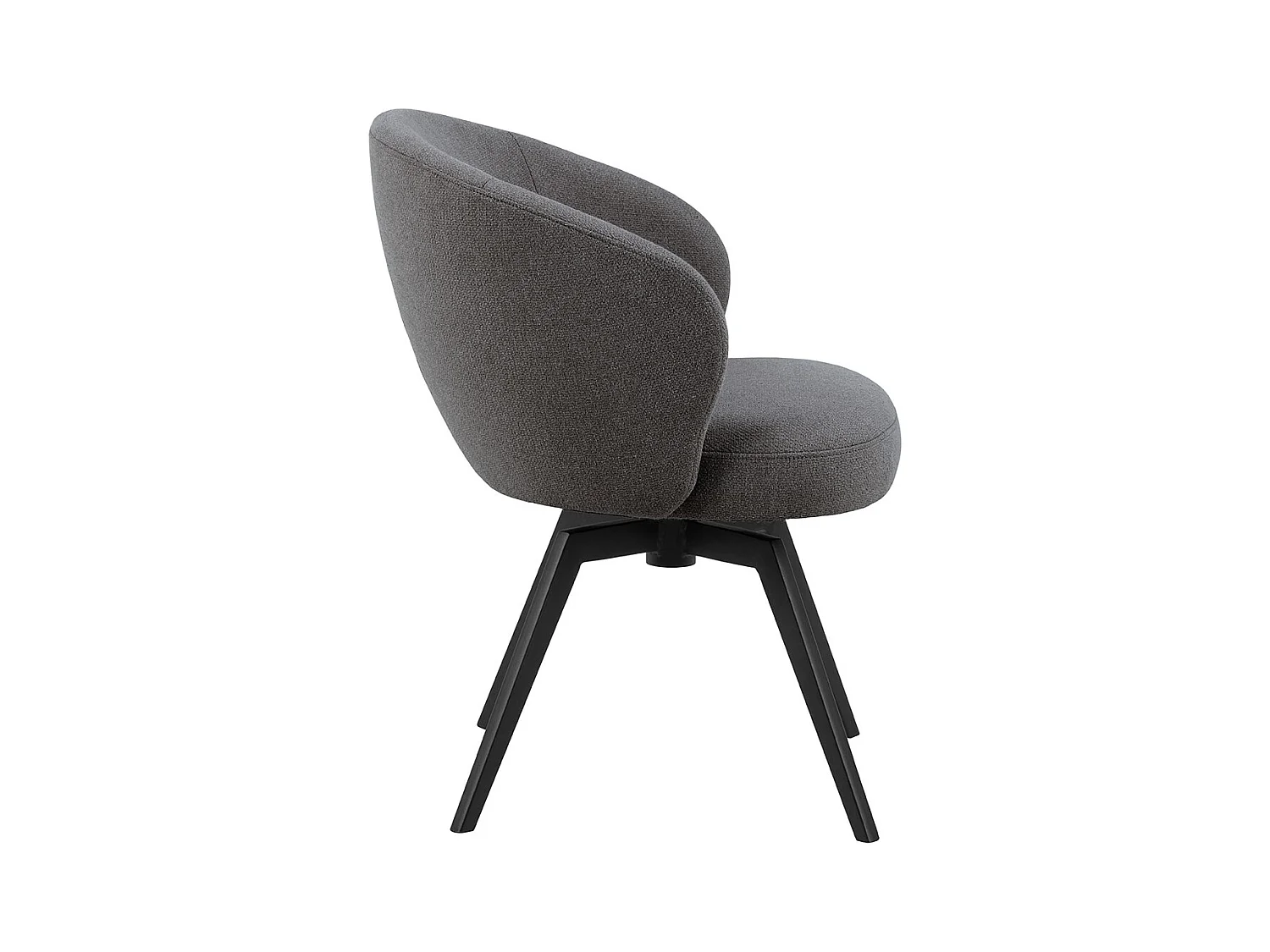 Darlene chaise de salle à manger avec accoudoirs tissu gris.