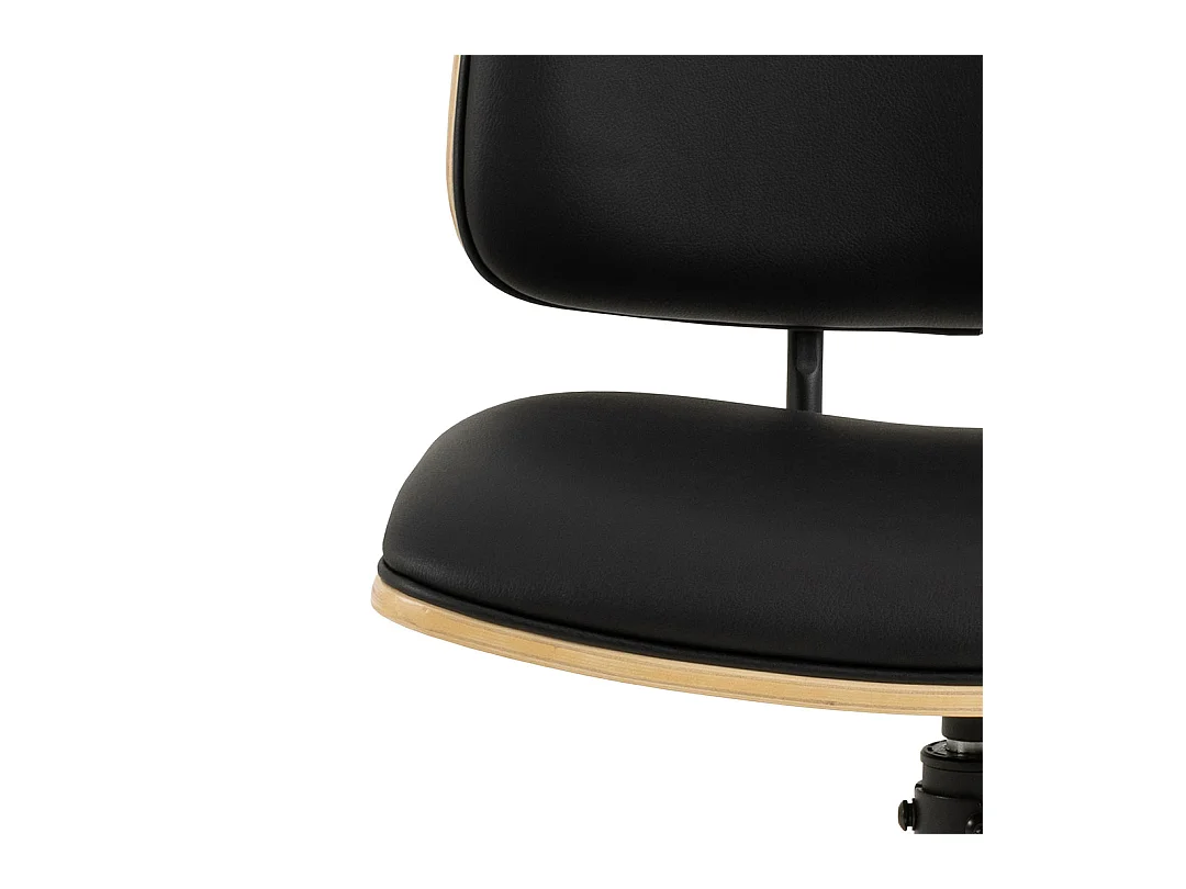 Owen chaise de salle à manger PU cuir noire.