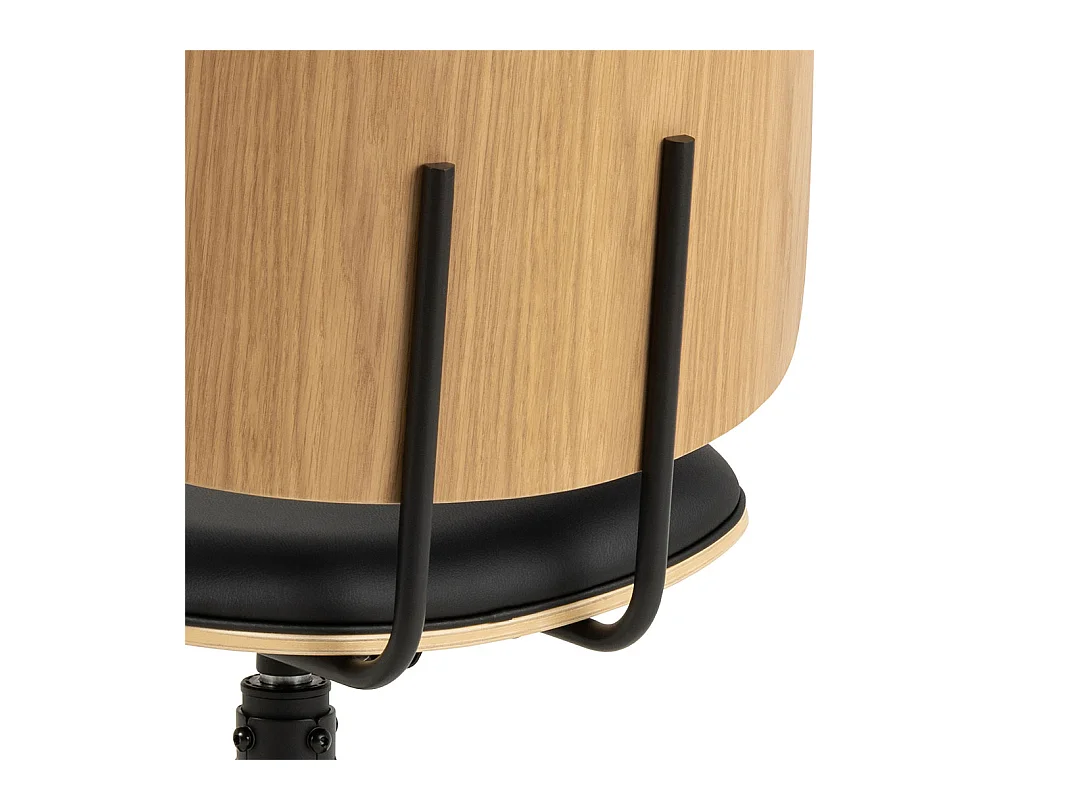 Owen chaise de salle à manger PU cuir noire.