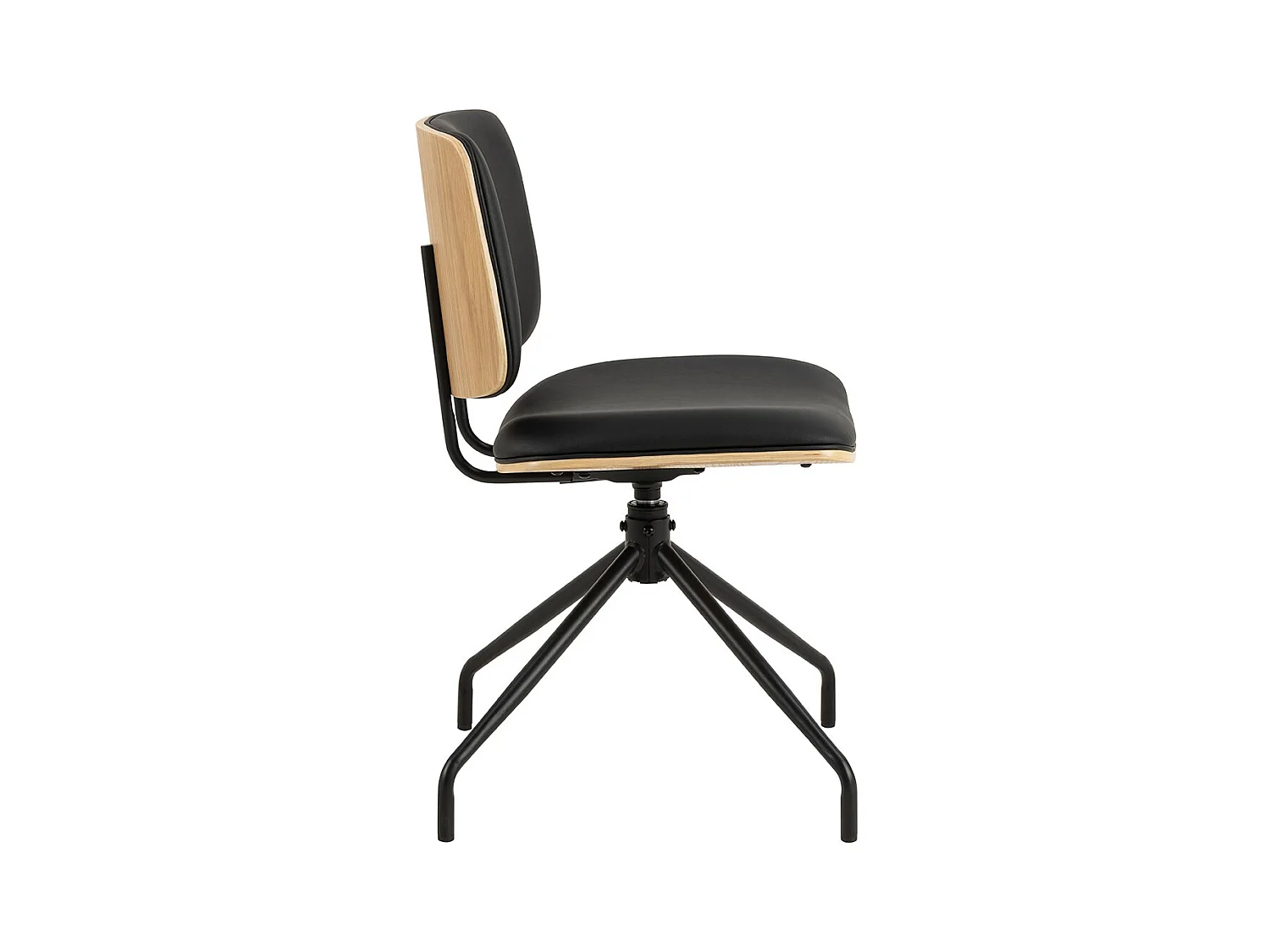 Owen chaise de salle à manger PU cuir noire.