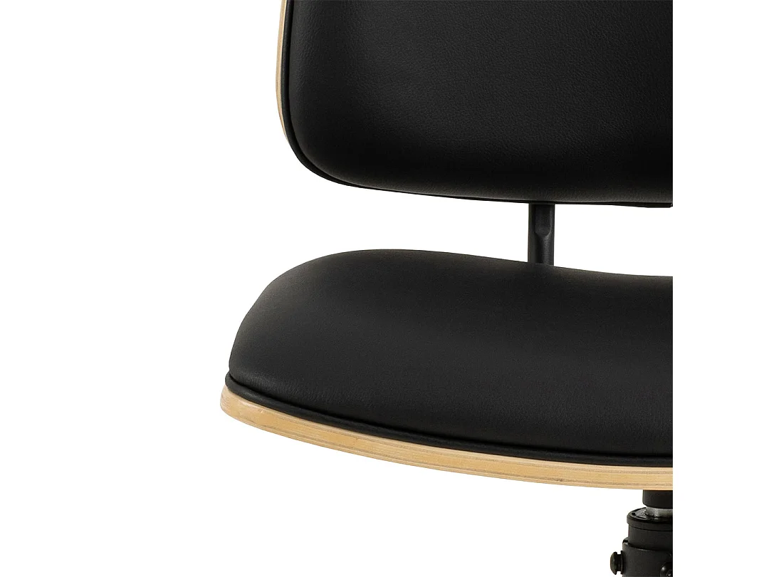 Owen chaise de salle à manger PU cuir noire.