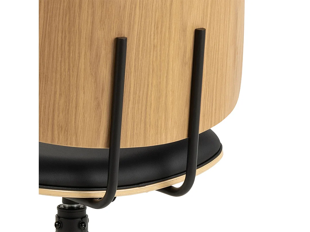 Owen chaise de salle à manger PU cuir noire.