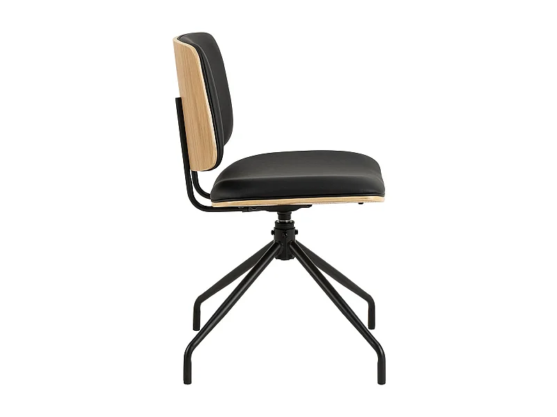 Owen chaise de salle à manger PU cuir noire.