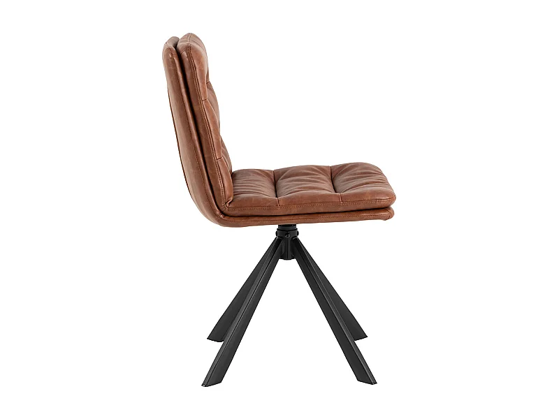 Dean chaise de salle à manger PU cuir marron.