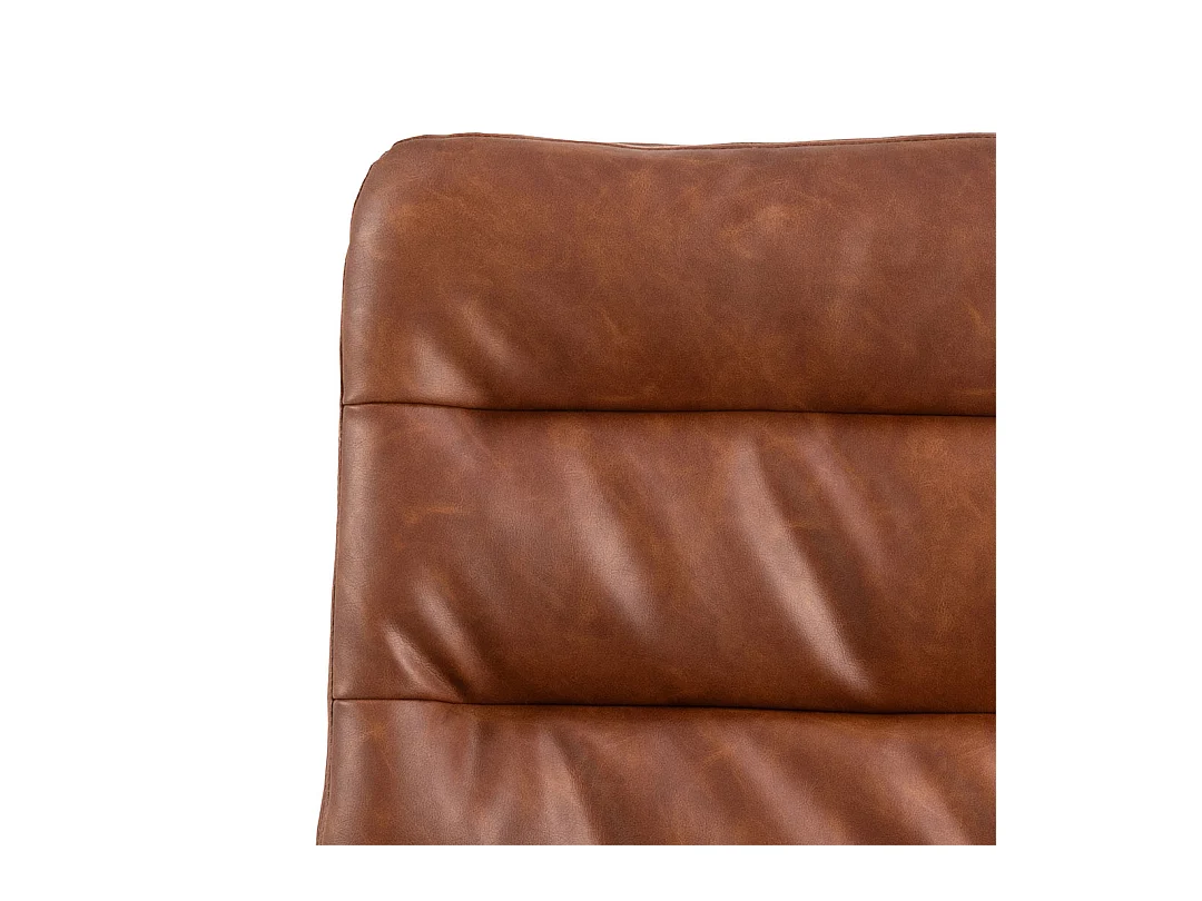 Dean chaise de salle à manger PU cuir marron.