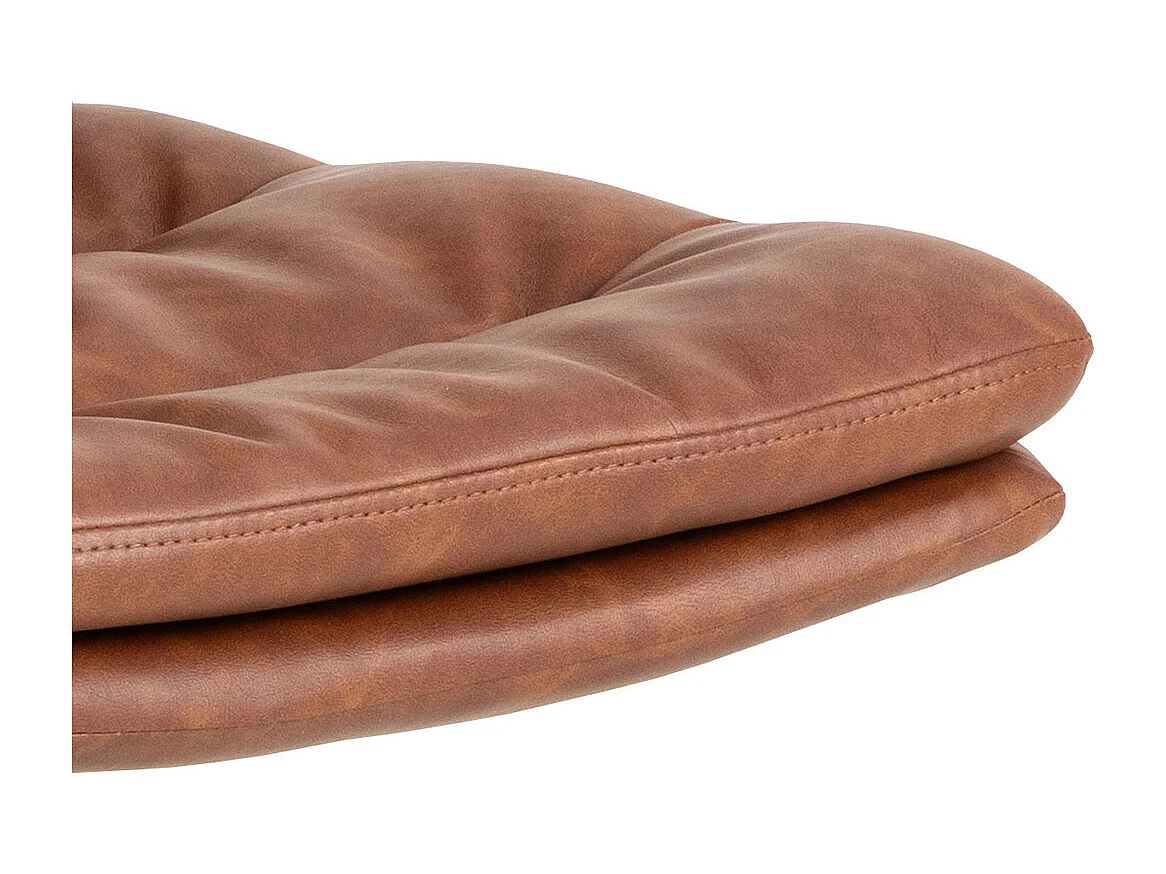 Dean chaise de salle à manger PU cuir marron.