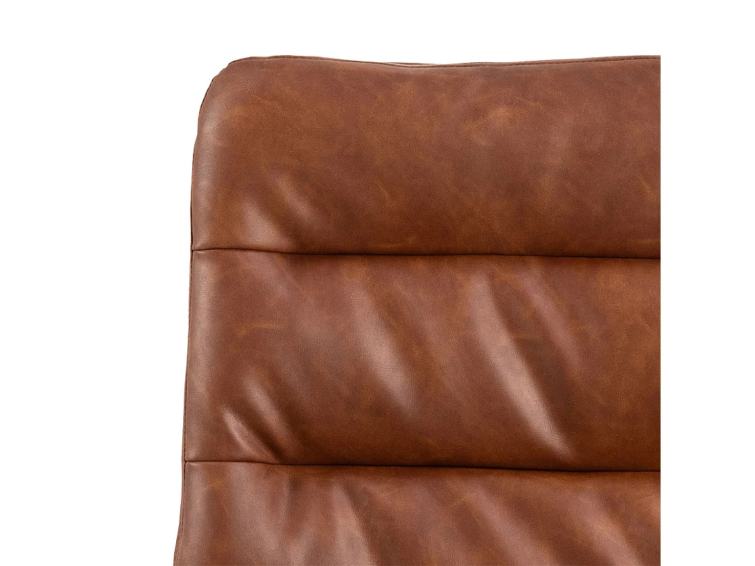 Dean chaise de salle à manger PU cuir marron.