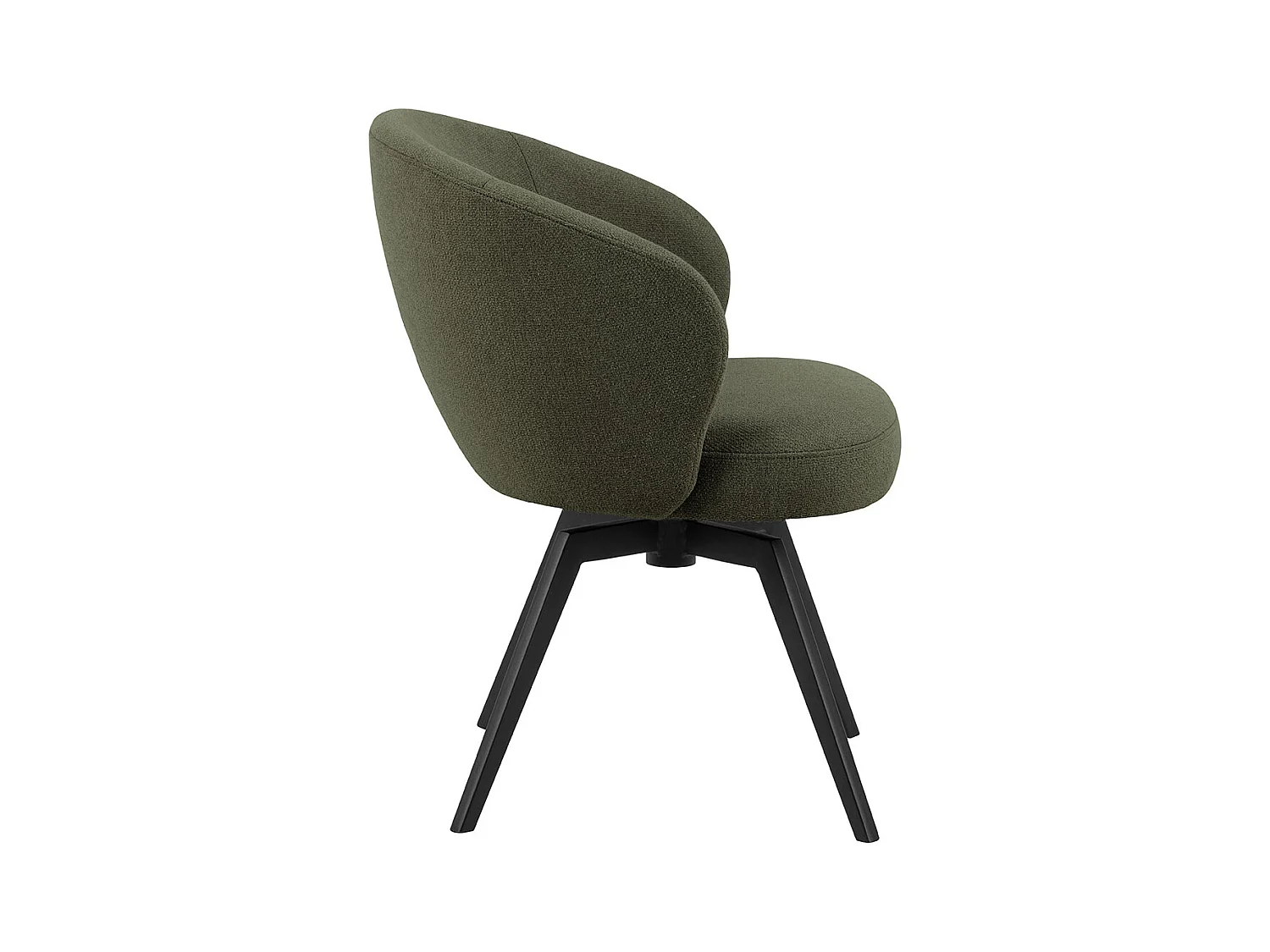 Darlene chaise de salle à manger avec accoudoirs tissu vert.