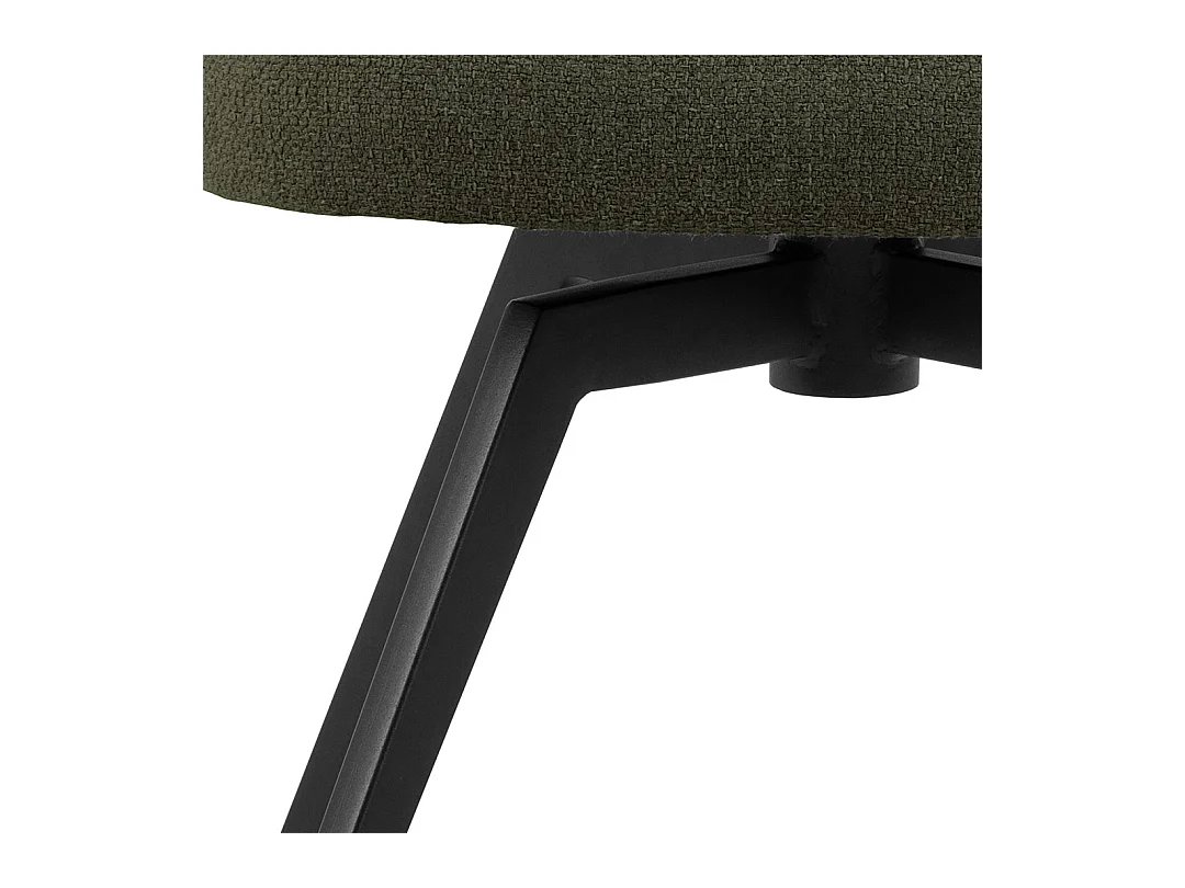 Darlene chaise de salle à manger avec accoudoirs tissu vert.