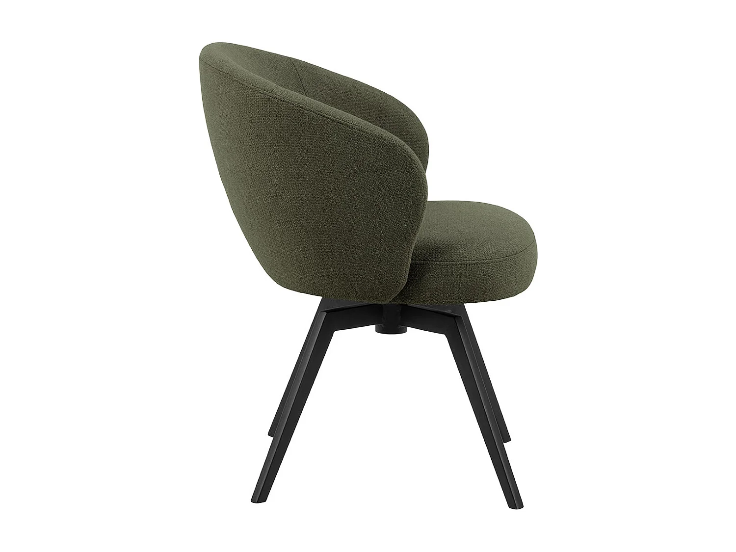 Darlene chaise de salle à manger avec accoudoirs tissu vert.