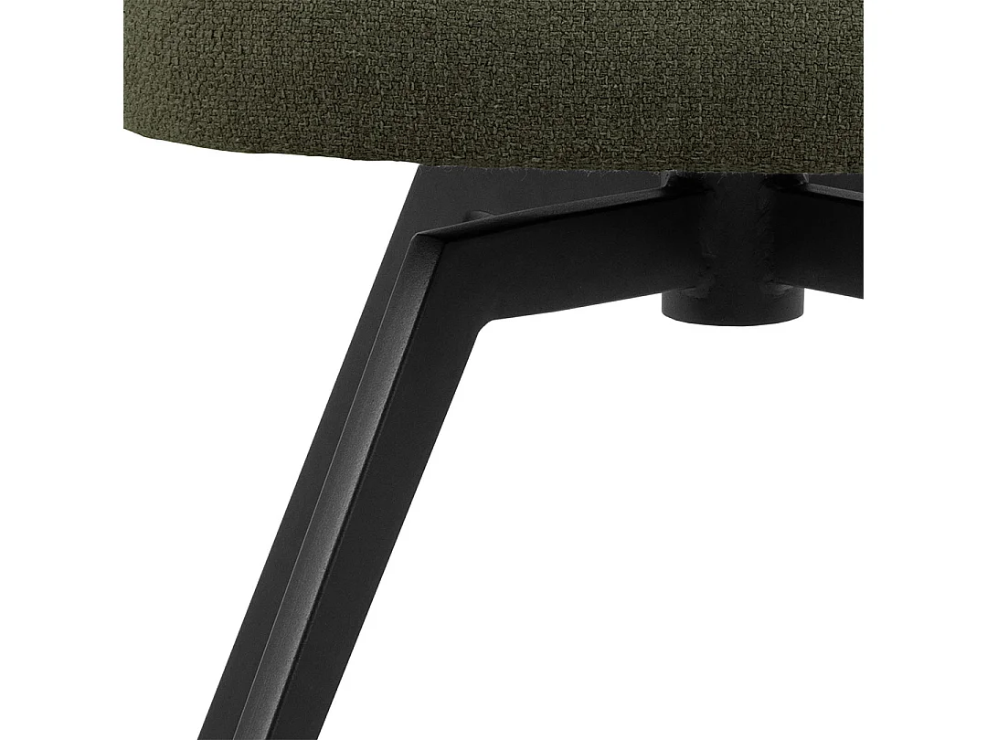 Darlene chaise de salle à manger avec accoudoirs tissu vert.