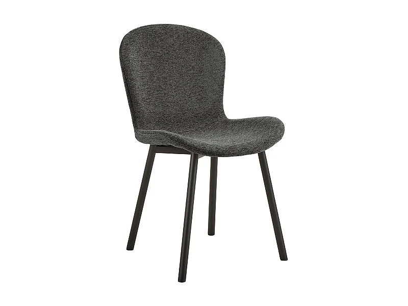 Esra chaise de salle à manger gris foncé.