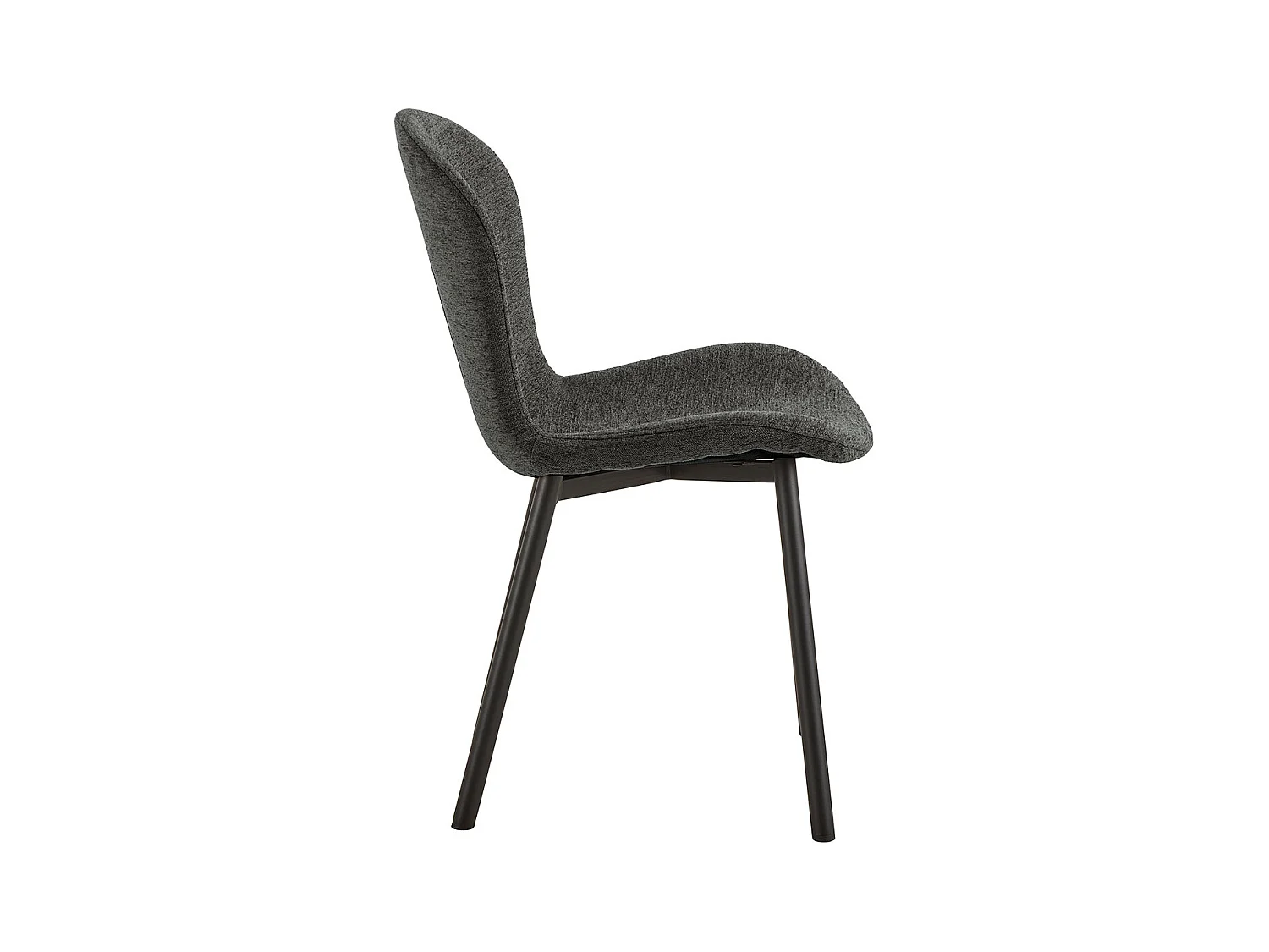 Esra chaise de salle à manger gris foncé.