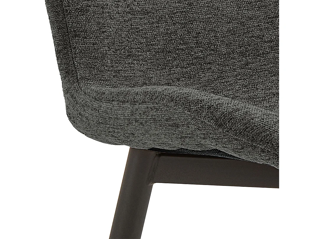 Esra chaise de salle à manger gris foncé.