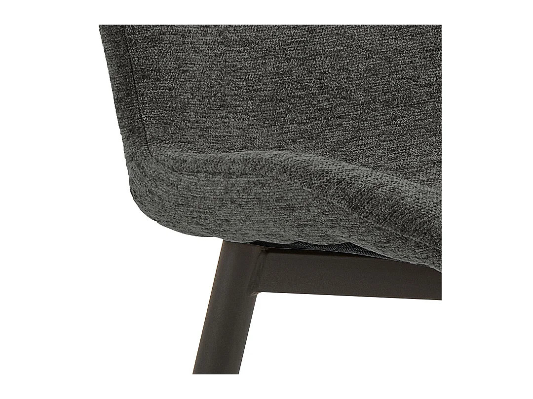 Esra chaise de salle à manger gris foncé.