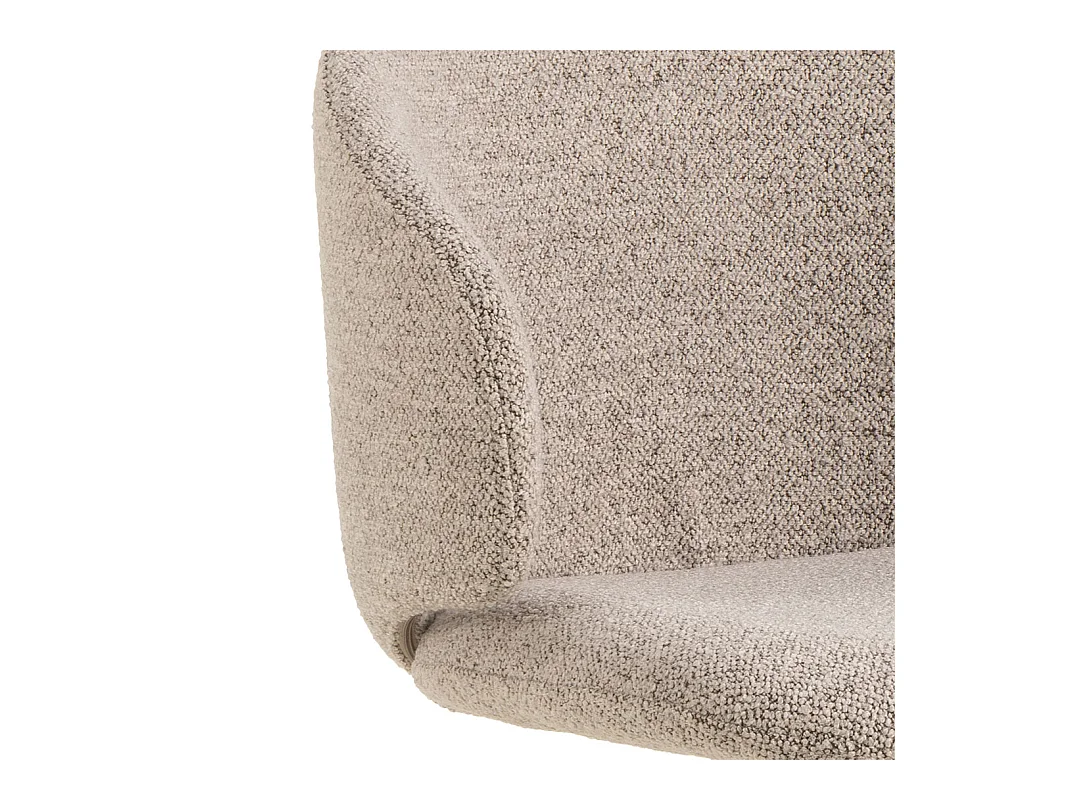Sedia da pranzo Ella bouclé beige.