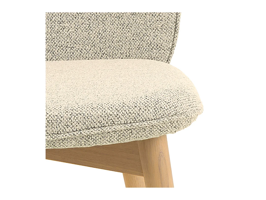 Cindy chaise de salle à manger bouclé beige.