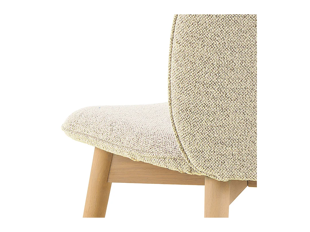 Cindy chaise de salle à manger bouclé beige.