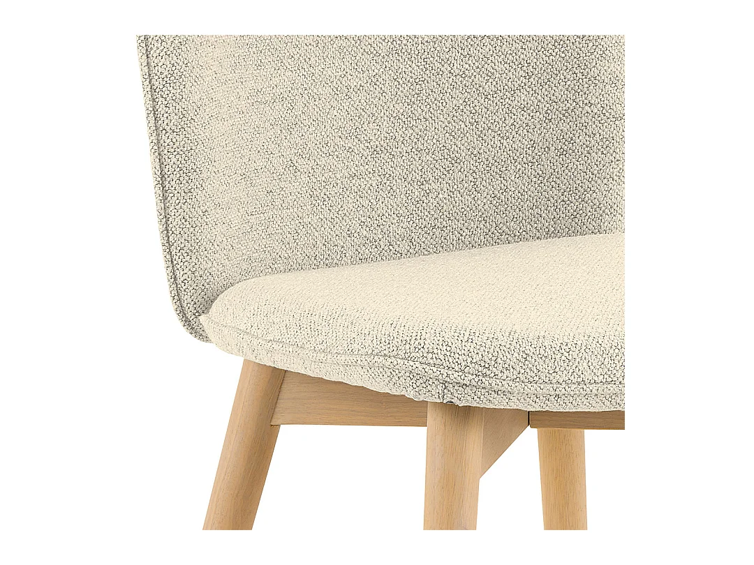 Cindy chaise de salle à manger bouclé beige.