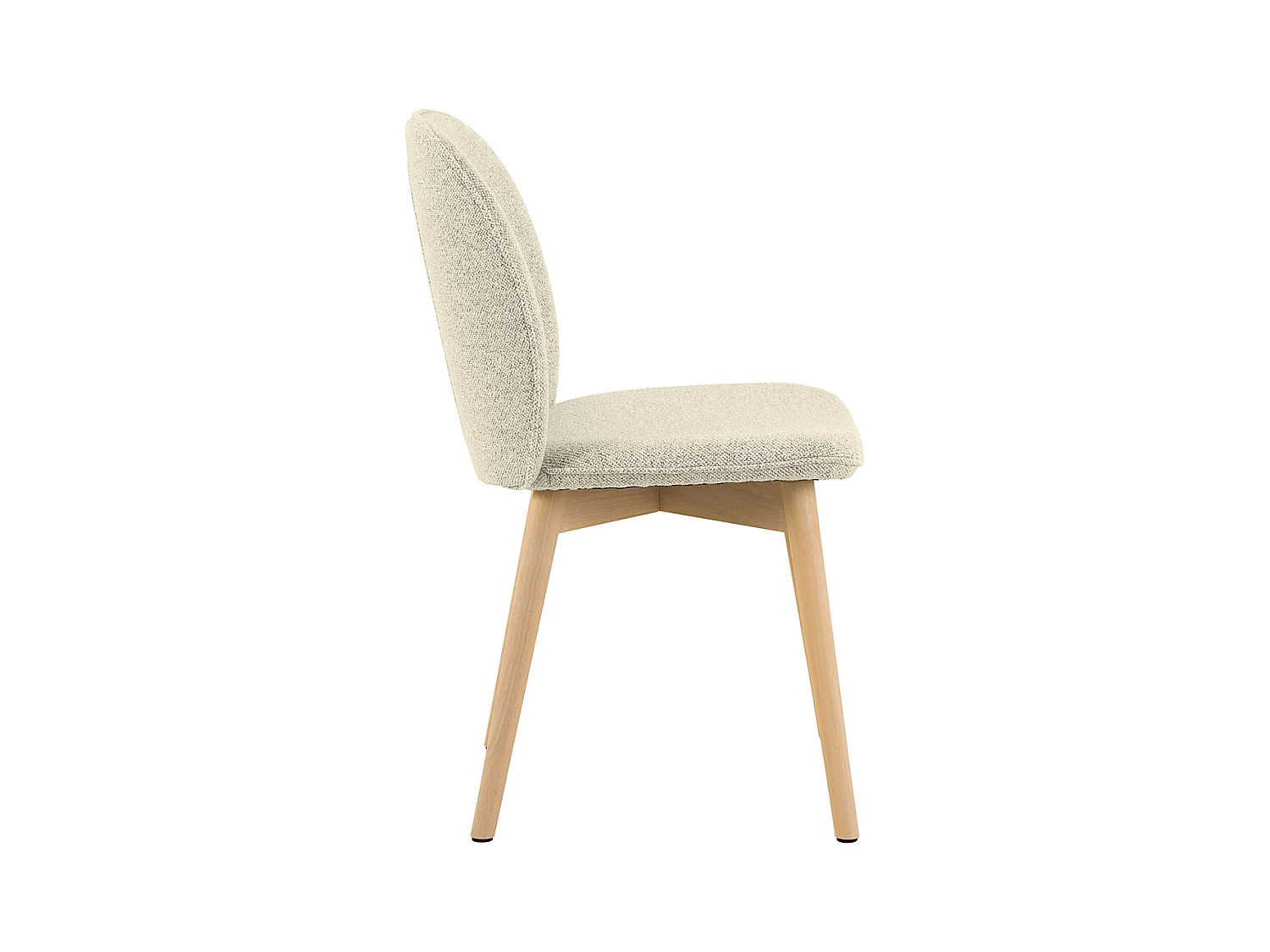 Cindy chaise de salle à manger bouclé beige.