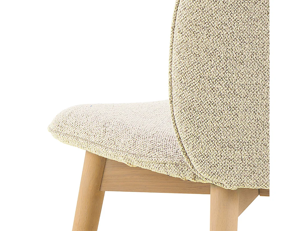 Cindy chaise de salle à manger bouclé beige.