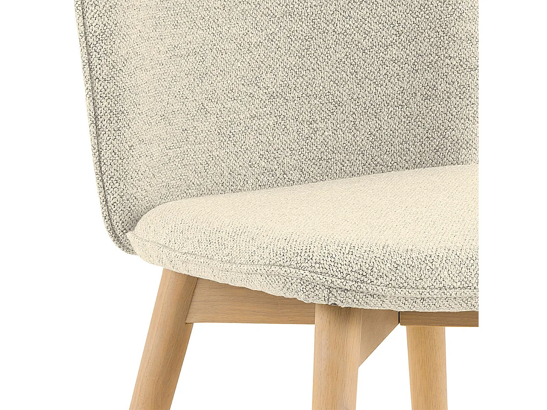 Cindy chaise de salle à manger bouclé beige.