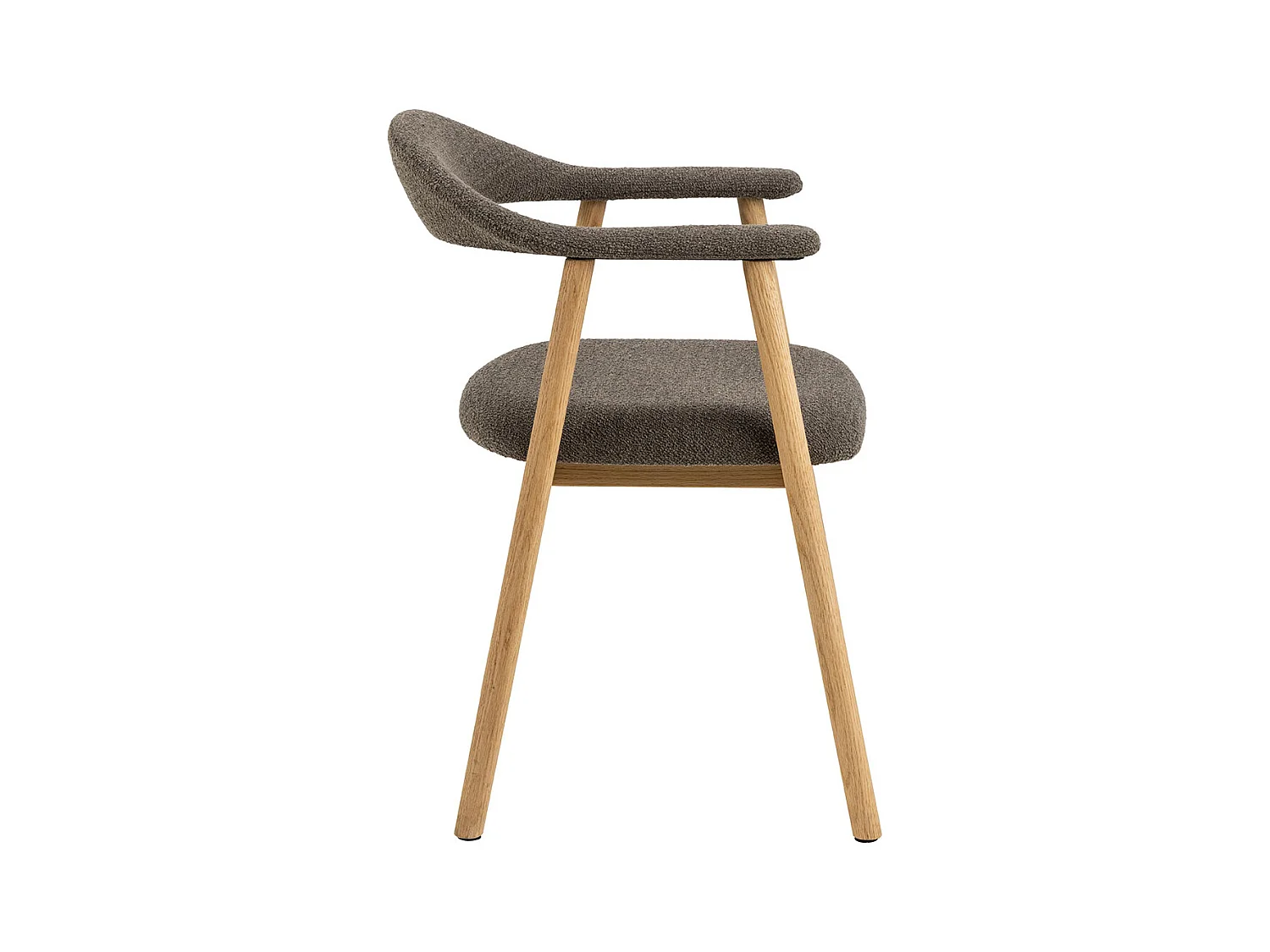 Addi chaise de salle à manger avec accoudoirs bouclé gris.