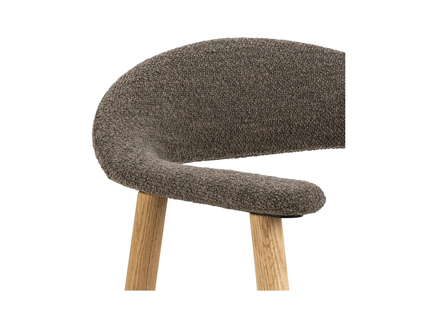 Addi chaise de salle à manger avec accoudoirs bouclé gris.